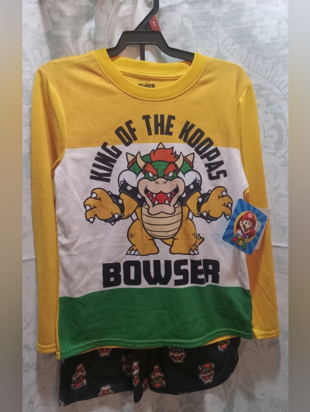 NWT Super Mario Bowser Sleep/Lounge Set Boys Size 8